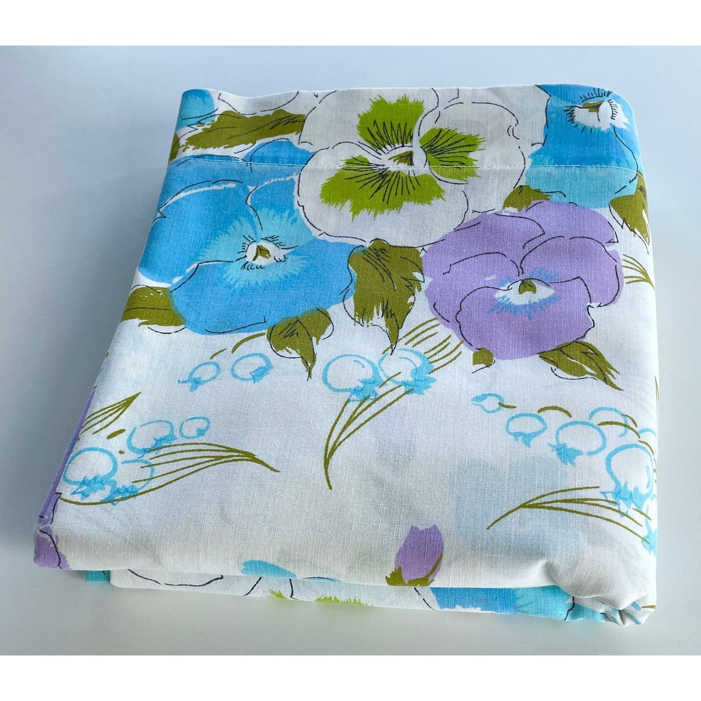 Vintage 70s flat sheet, Varitex, queen / double size, Varitex