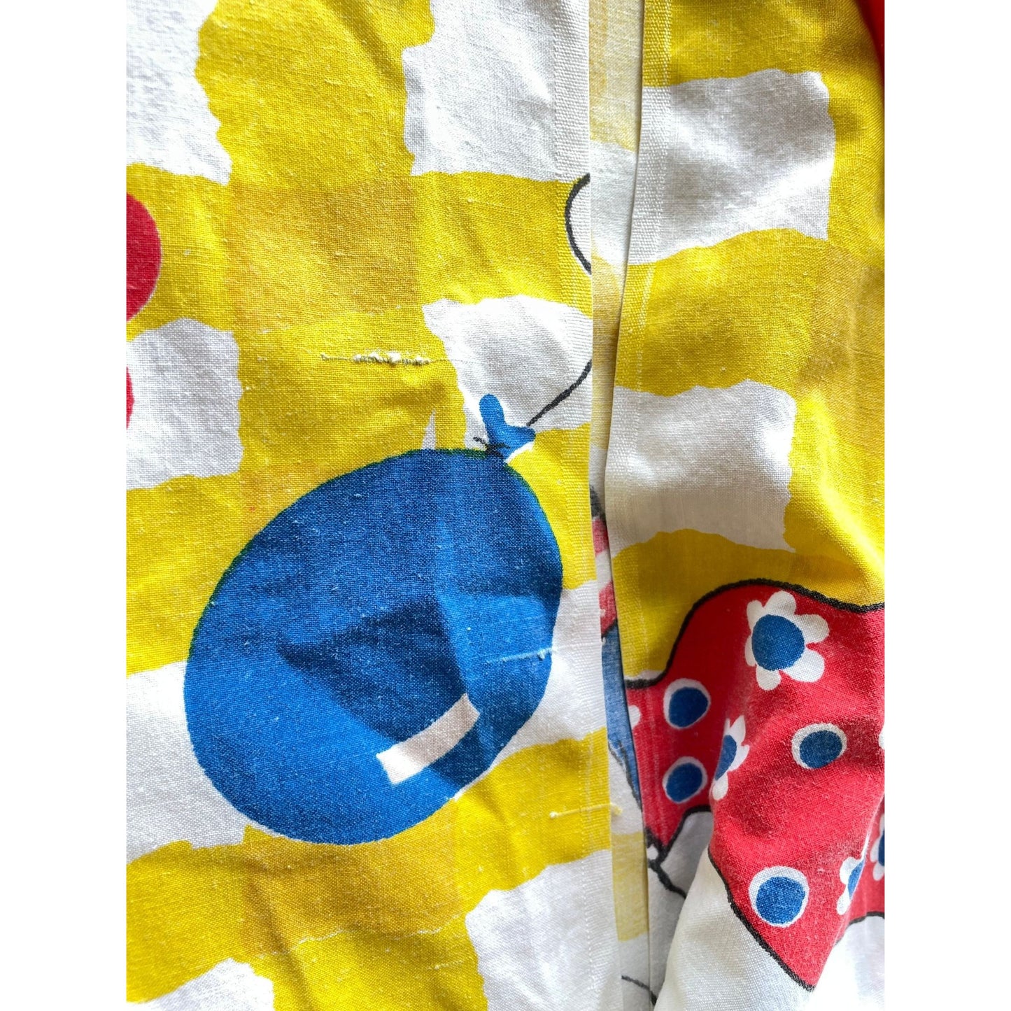 Vintage 70s fitted sheet, Raggedy Ann and Andy, twin size bed Bobbs-Merrill