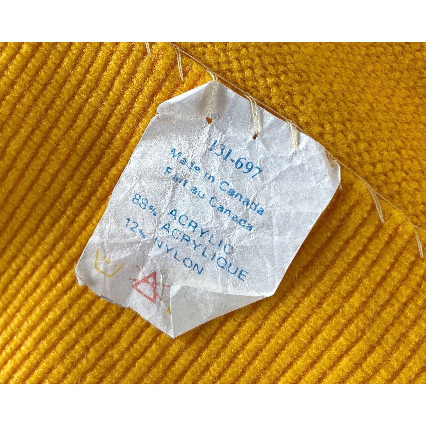 Vintage 70s curtain, yellow thick panel, Sears