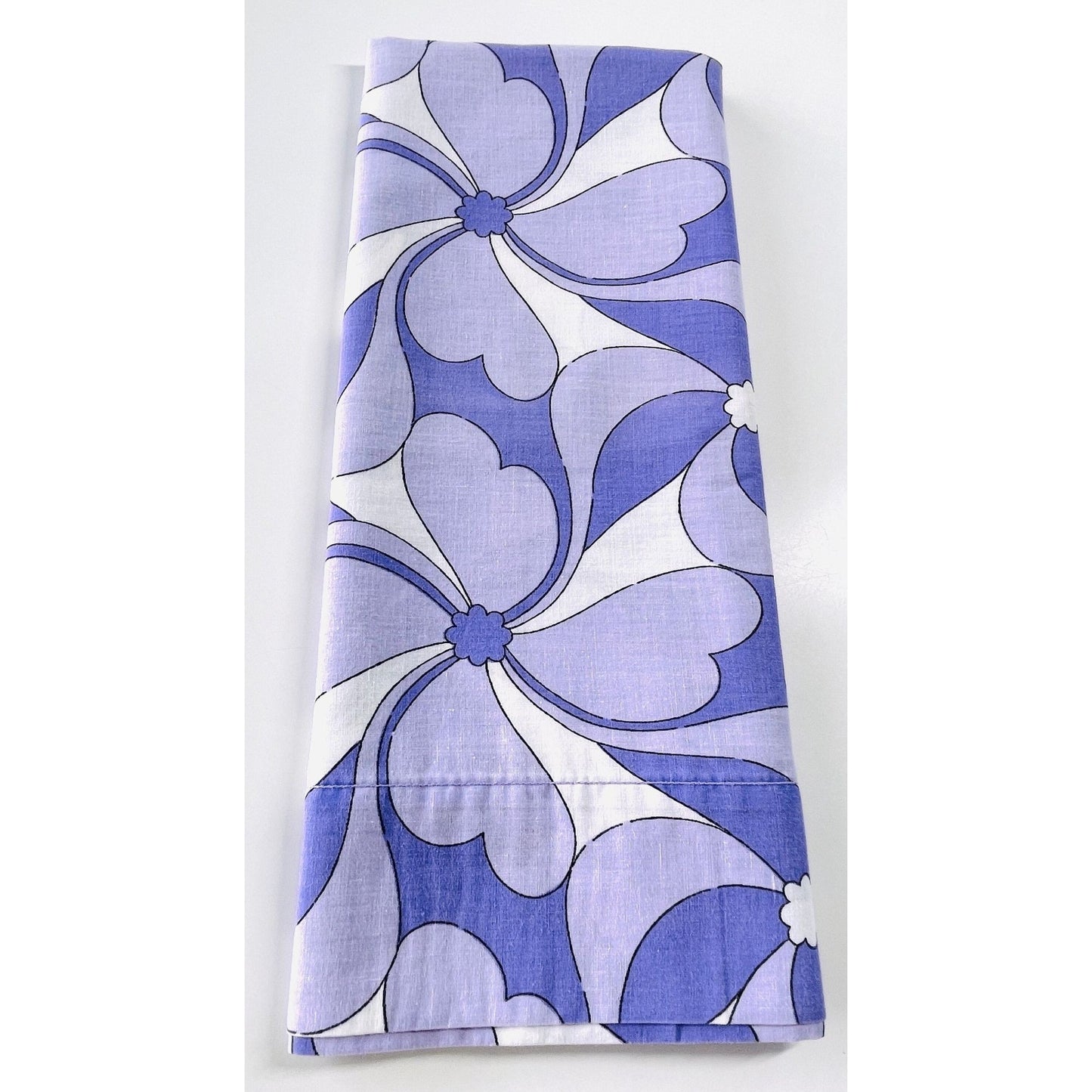Vintage 70s pillowcase, purple pinwheel, Wabasso