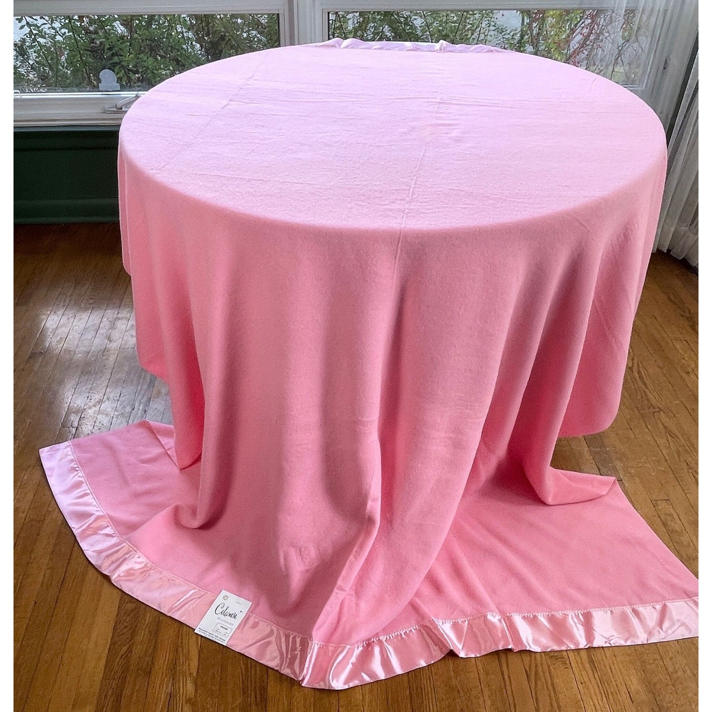 Vintage 1950s blanket, Celanese, twin size bed