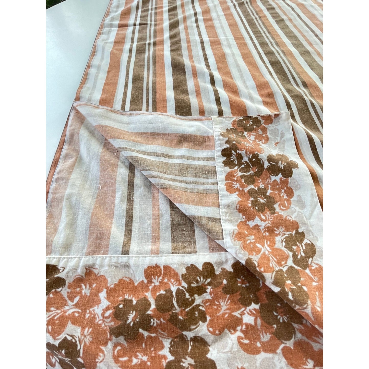 Vintage 70s flat sheet, twin, double/full size, Truprest
