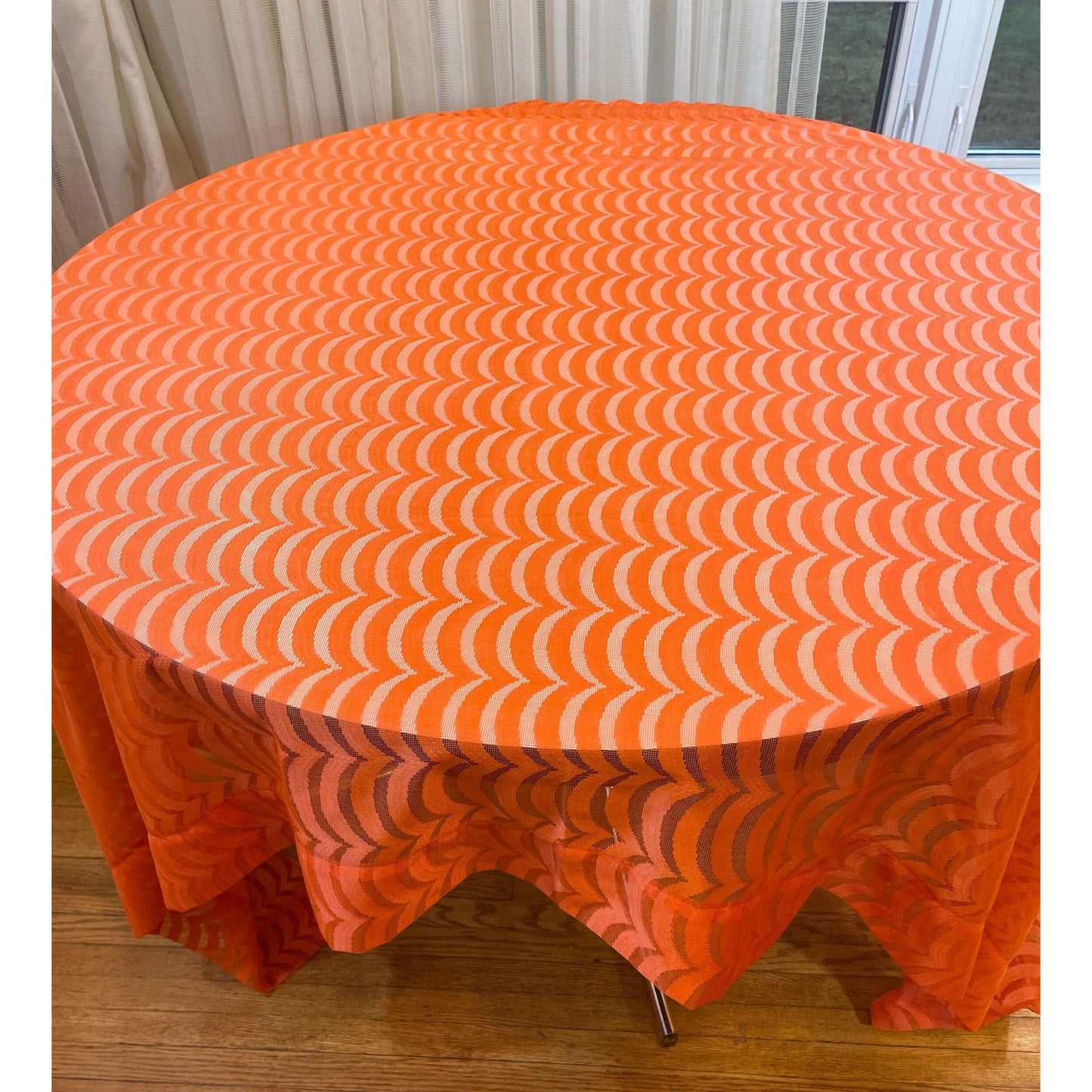 Vintage 70s orange woven mesh panel