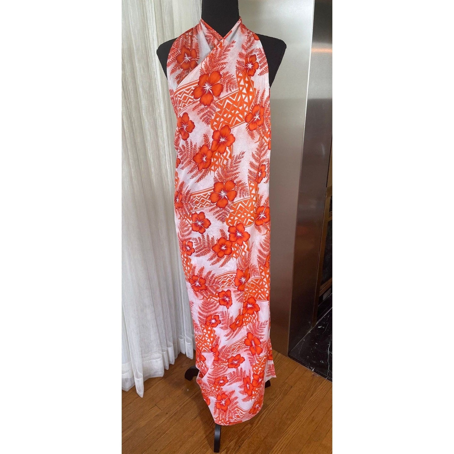 Vintage 80s beach coverup, wrap dress skirt, Hilo Hatties Hawaii
