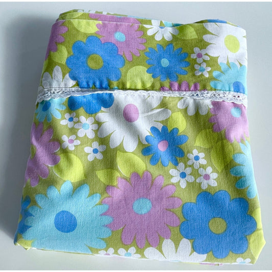 Vintage 70s flat sheet, double/full size, Wabasso