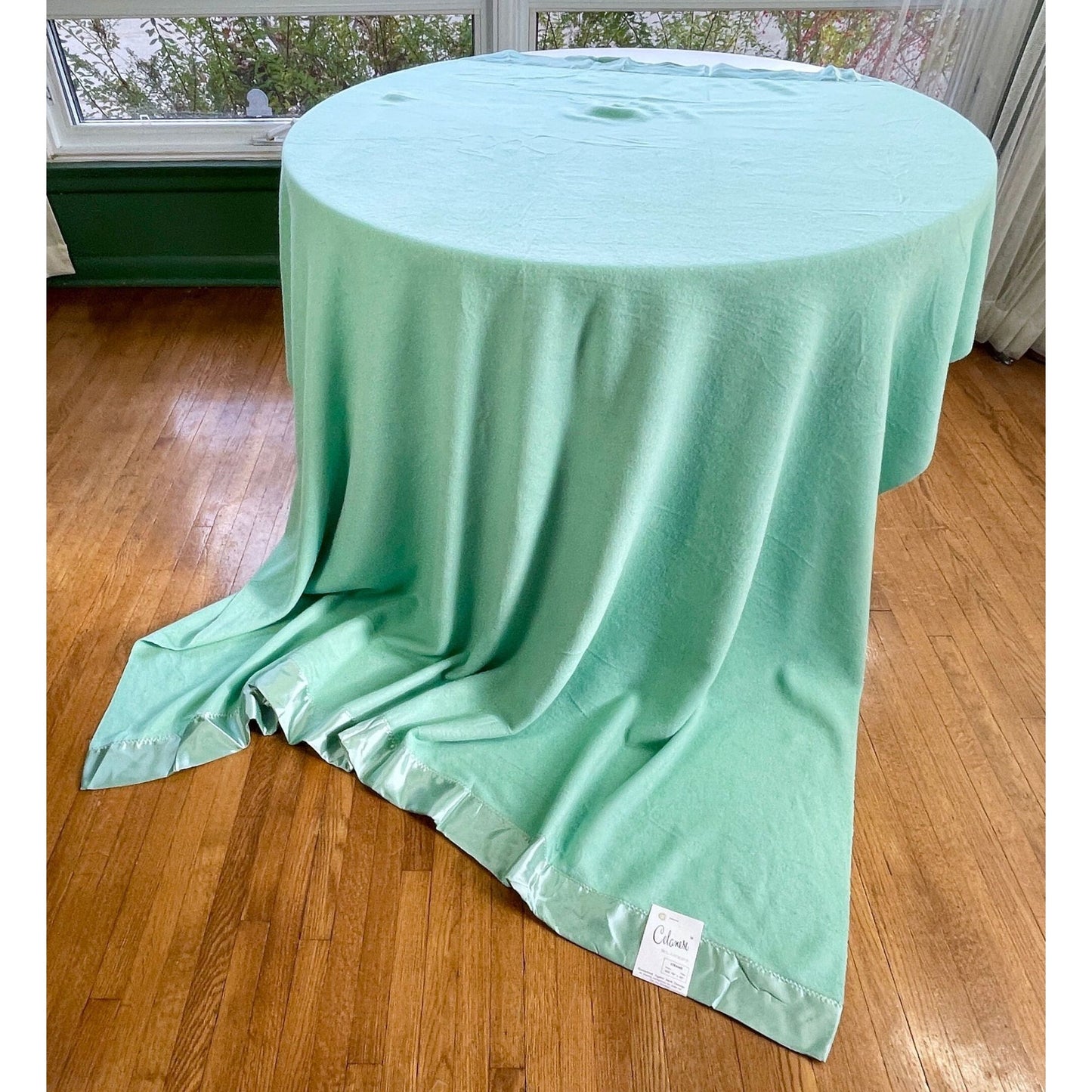 Vintage 1950s blanket, Celanese, twin size bed