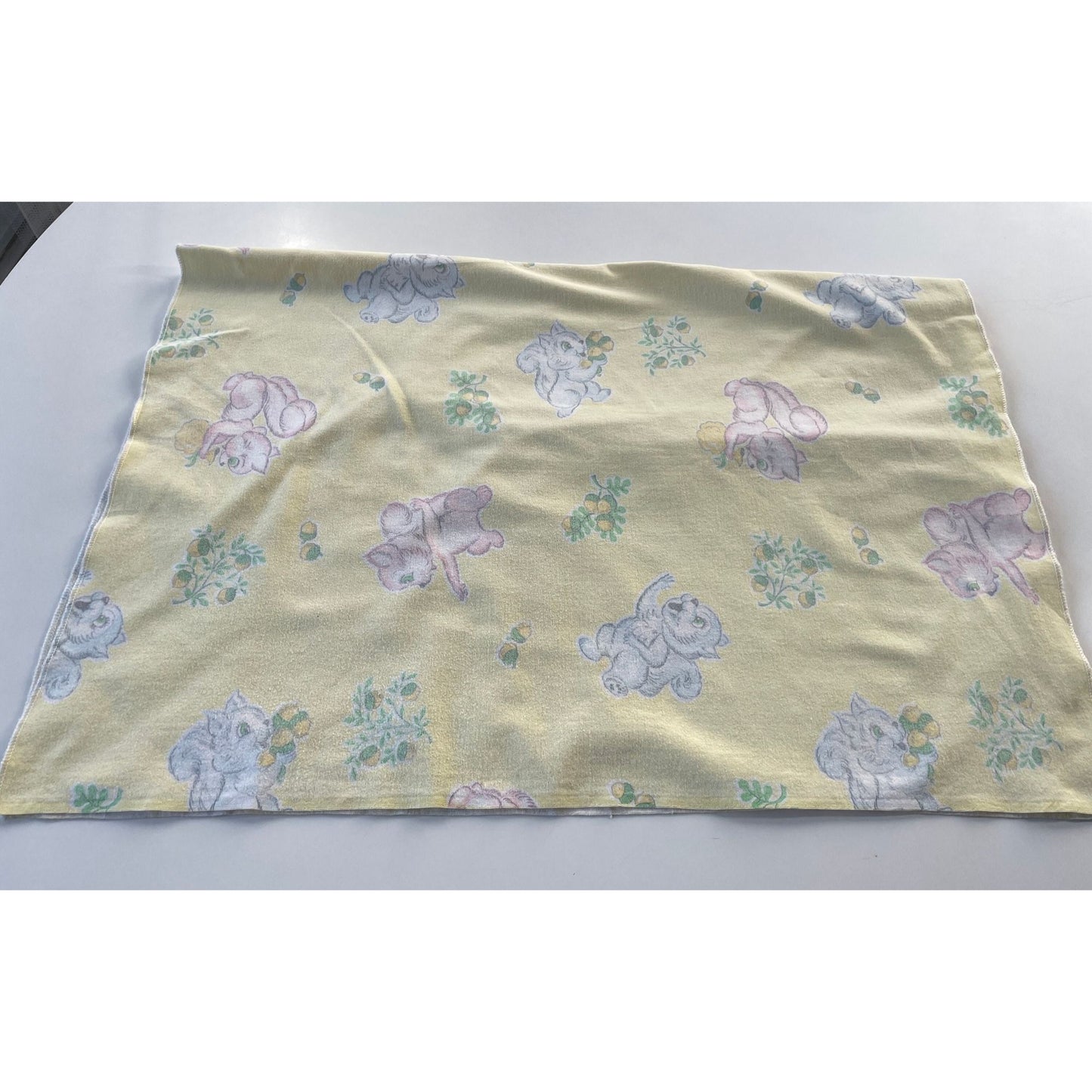 Vintage 70s flannel baby blanket