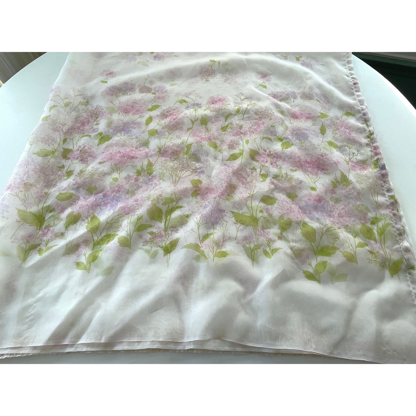 Vintage 80s shower curtain, pink floral
