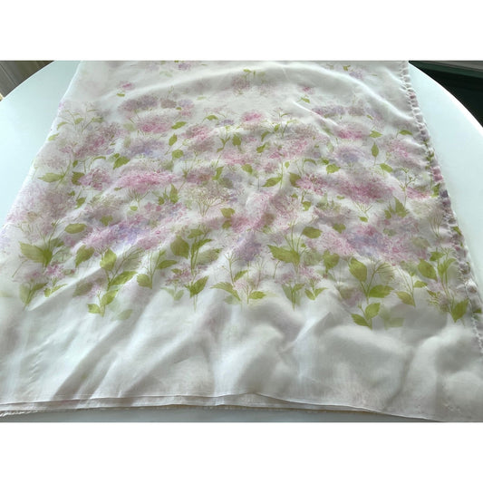 Vintage 80s shower curtain, pink floral