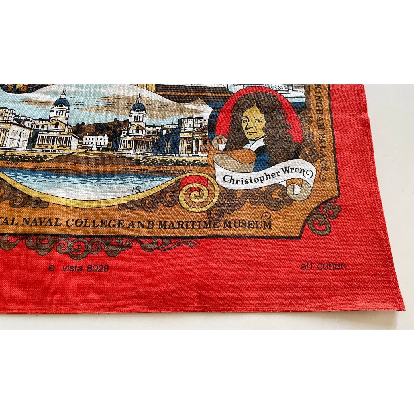 Vintage London tea towel, Vista