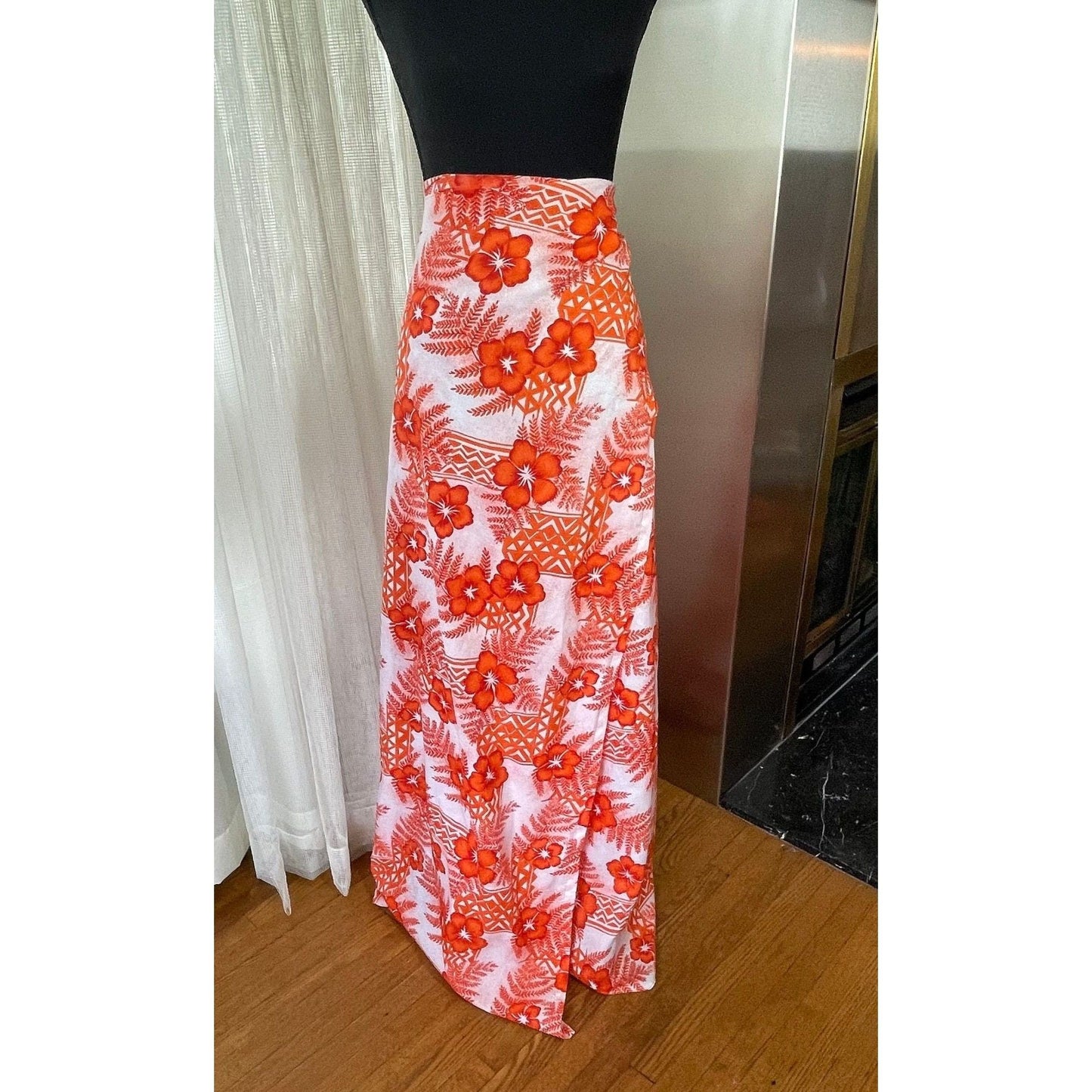 Vintage 80s beach coverup, wrap dress skirt, Hilo Hatties Hawaii