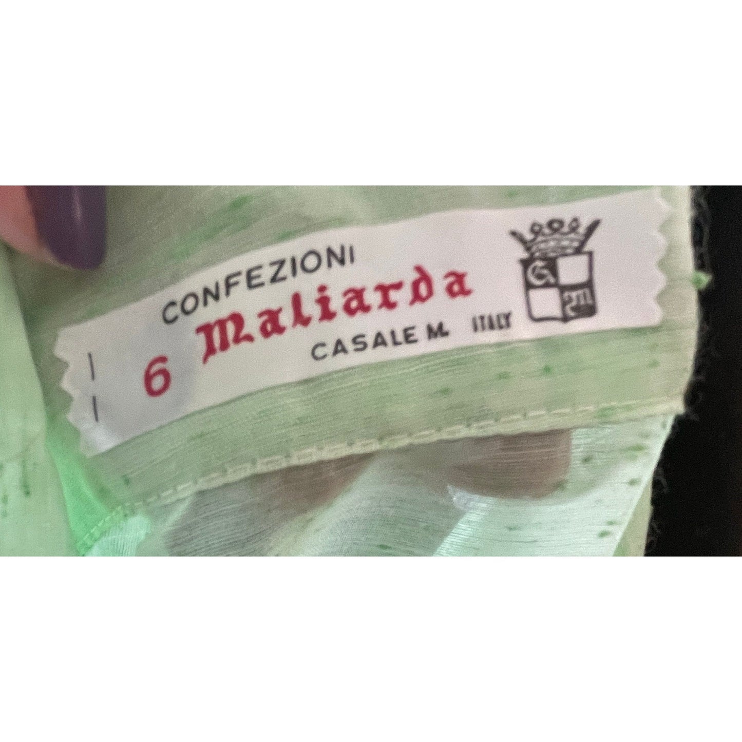 Vintage 1950s peignoir, mint green, Confezioni Maliarda Italy
