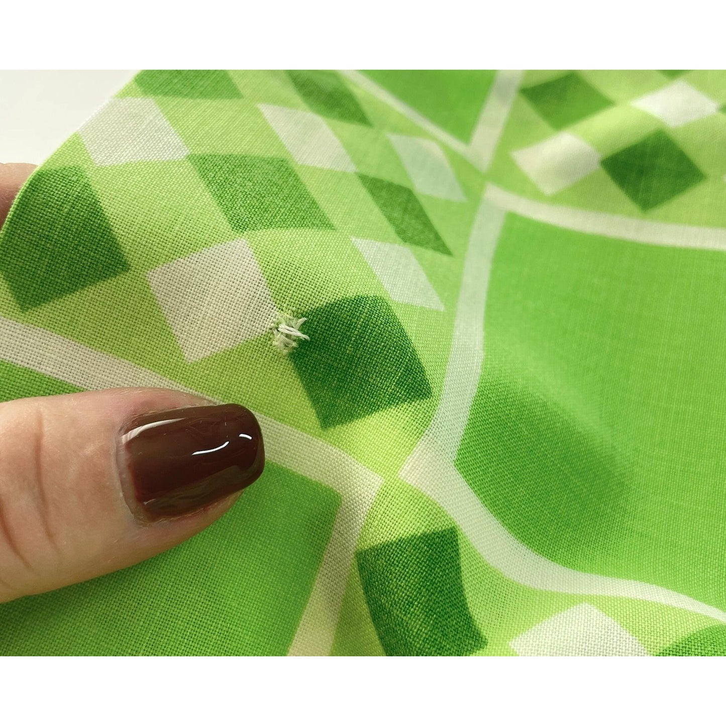 Vintage 70s green pillowcase,  TruPrest