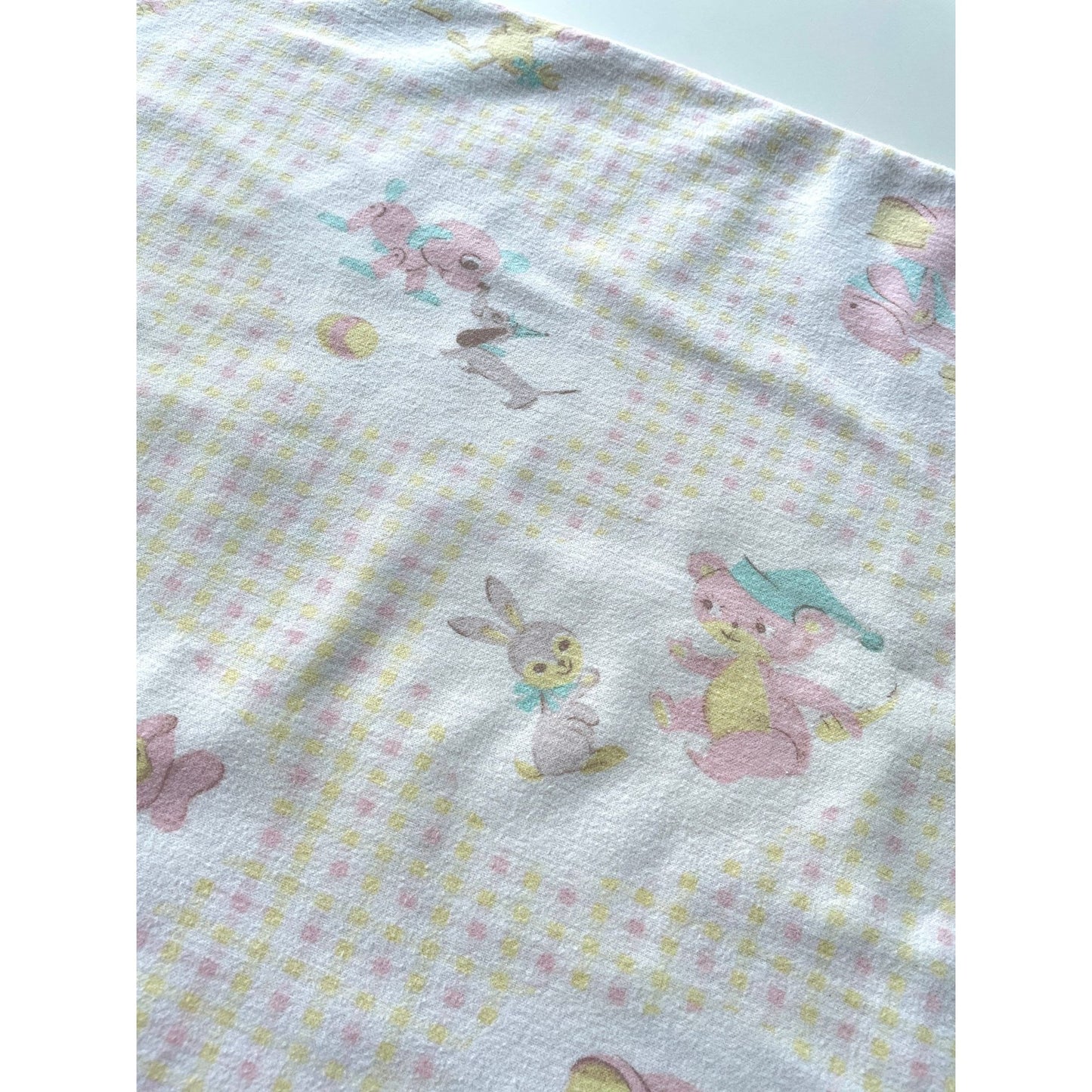 Vintage 60s flannel blankie pillowcase