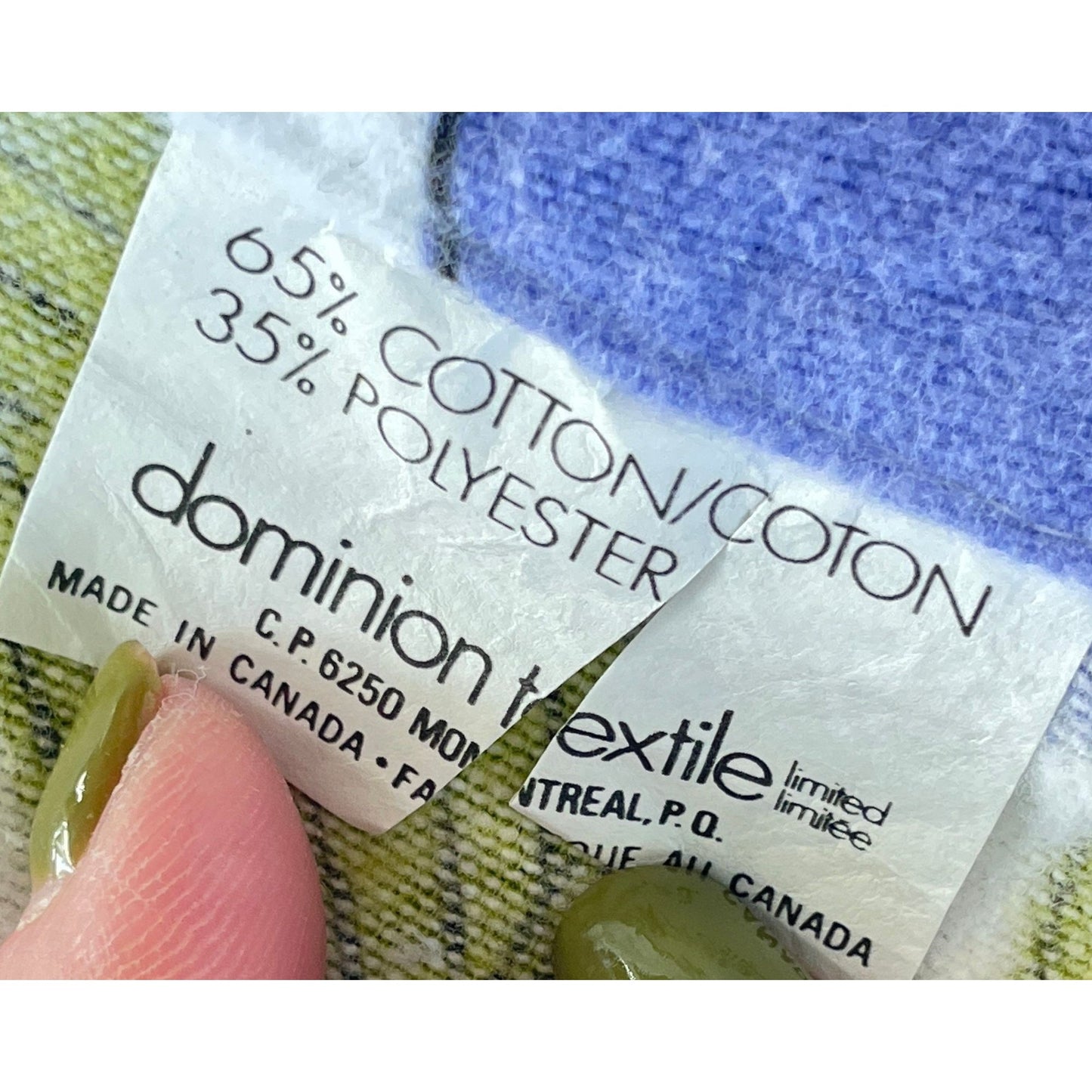 Vintage 70s flannel flat sheet, full / double size bed, Dominion Textile