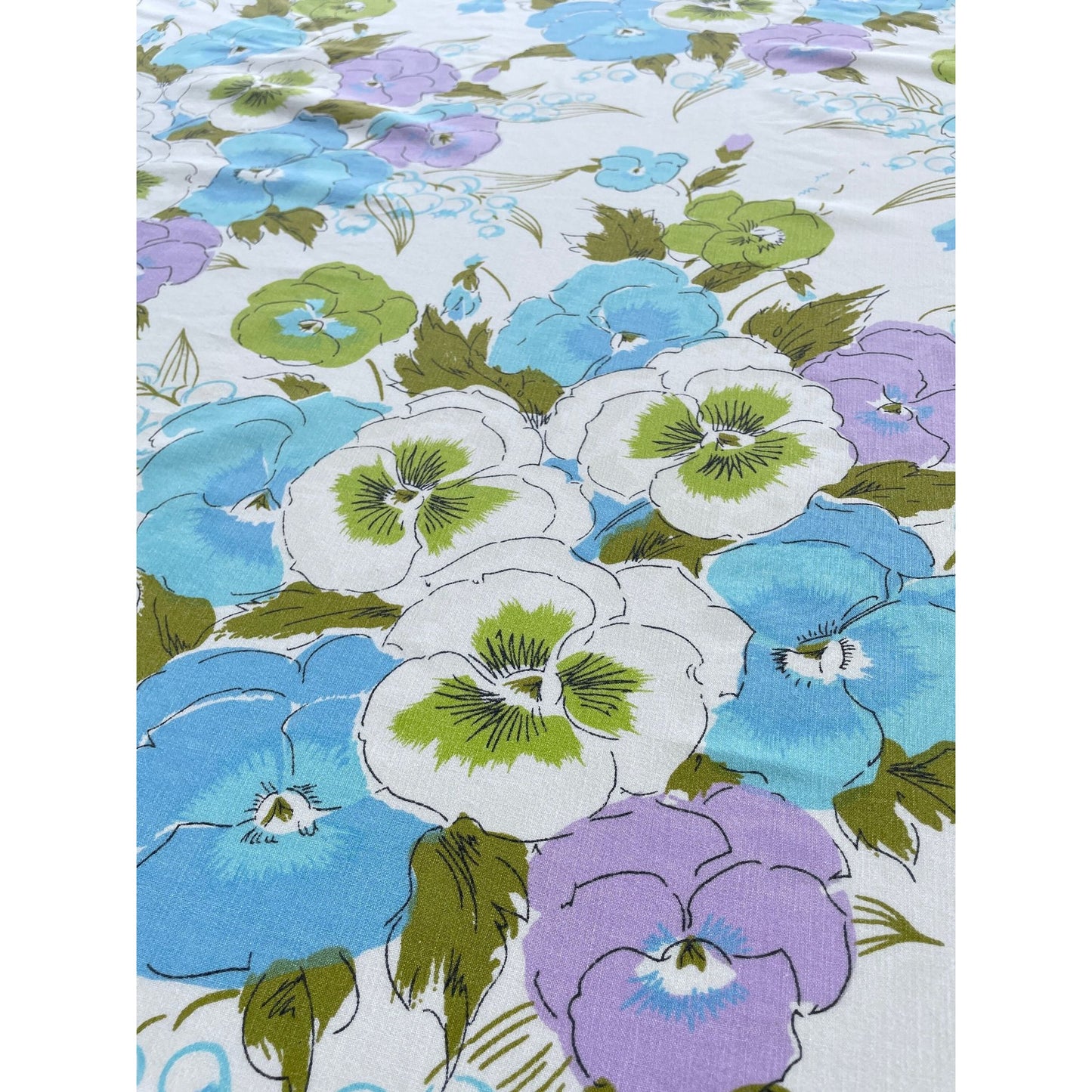 Vintage 70s flat sheet, Varitex, queen / double size, Varitex