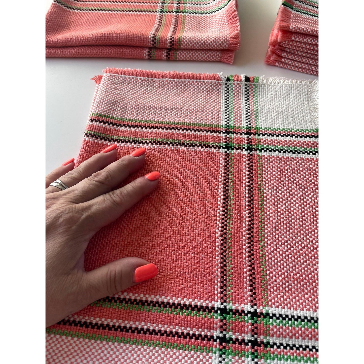 Vintage 80s placemats and napkins set