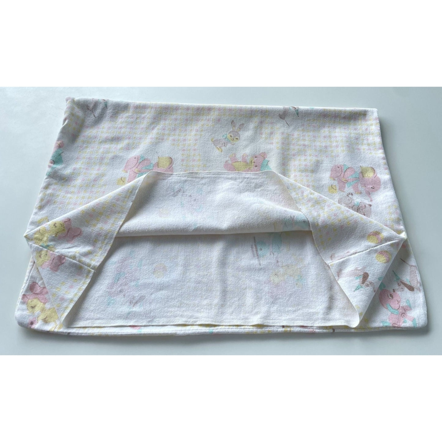 Vintage 60s flannel blankie pillowcase