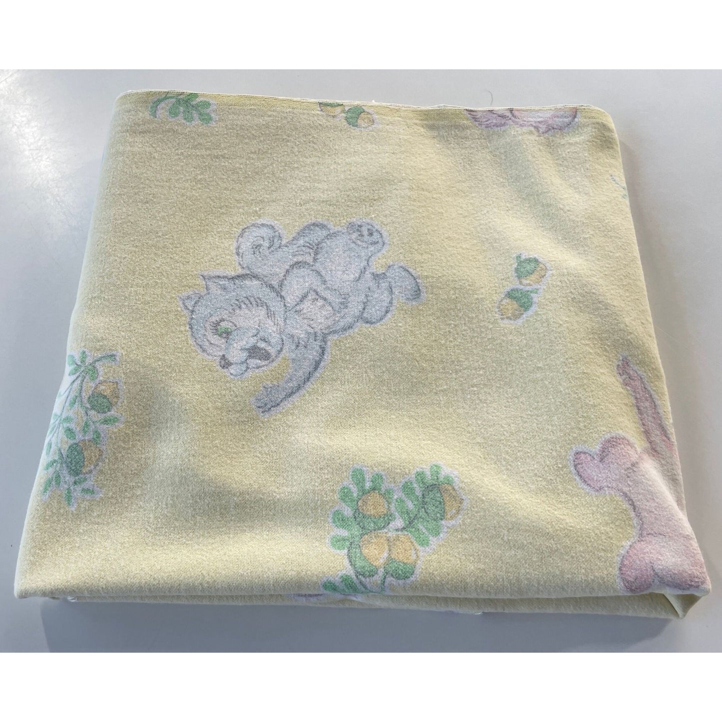 Vintage 70s flannel baby blanket
