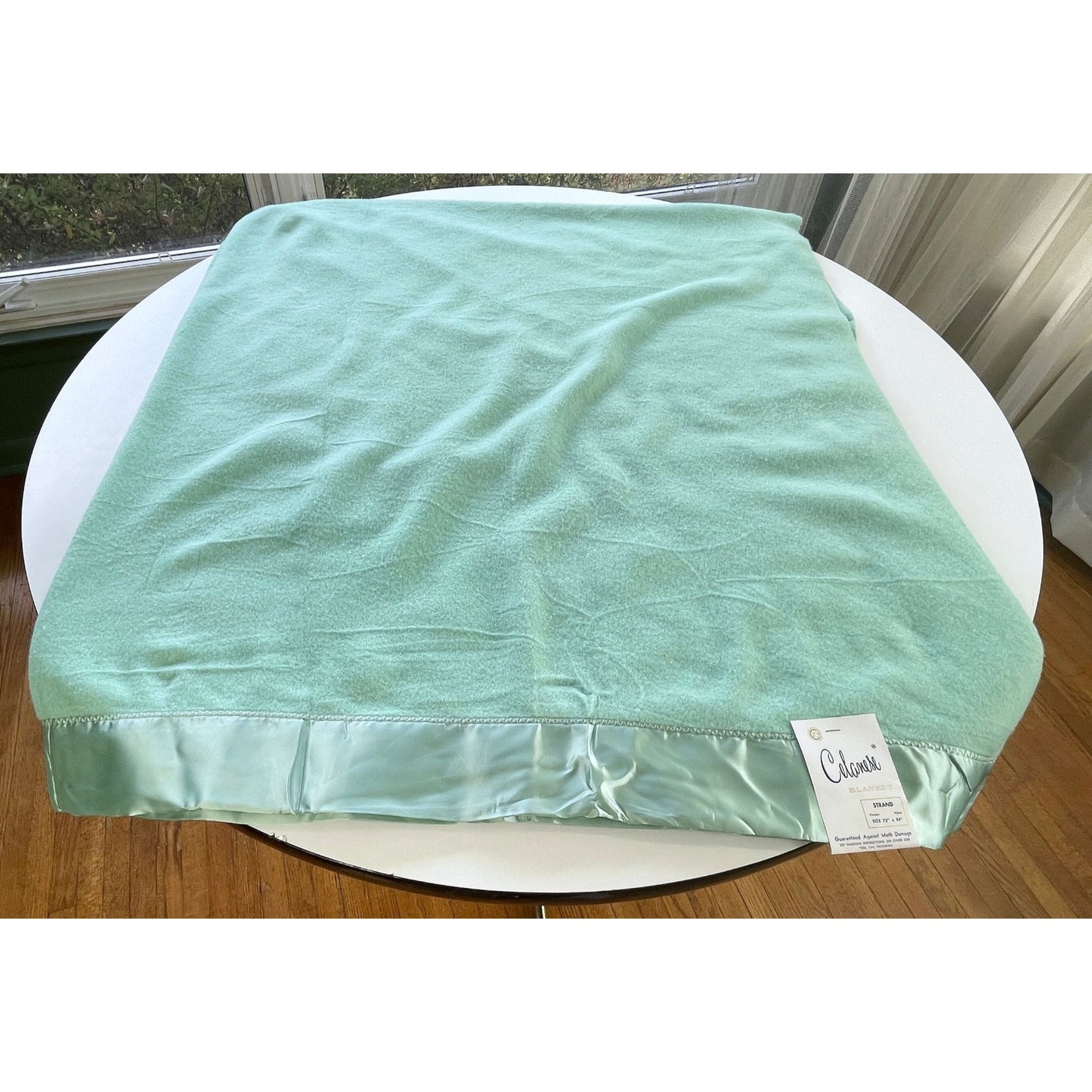 Vintage 1950s blanket, Celanese, twin size bed
