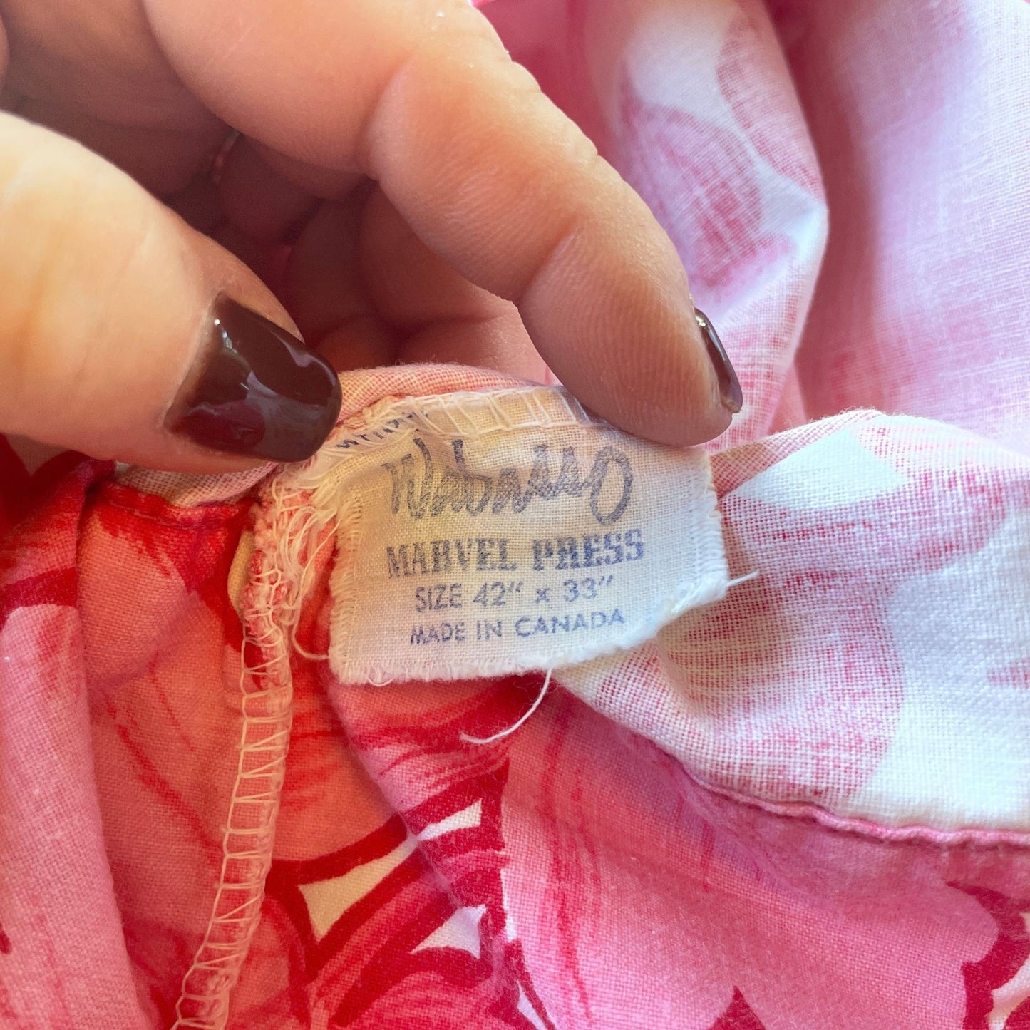 Vintage 70s pillowcase, Wabasso