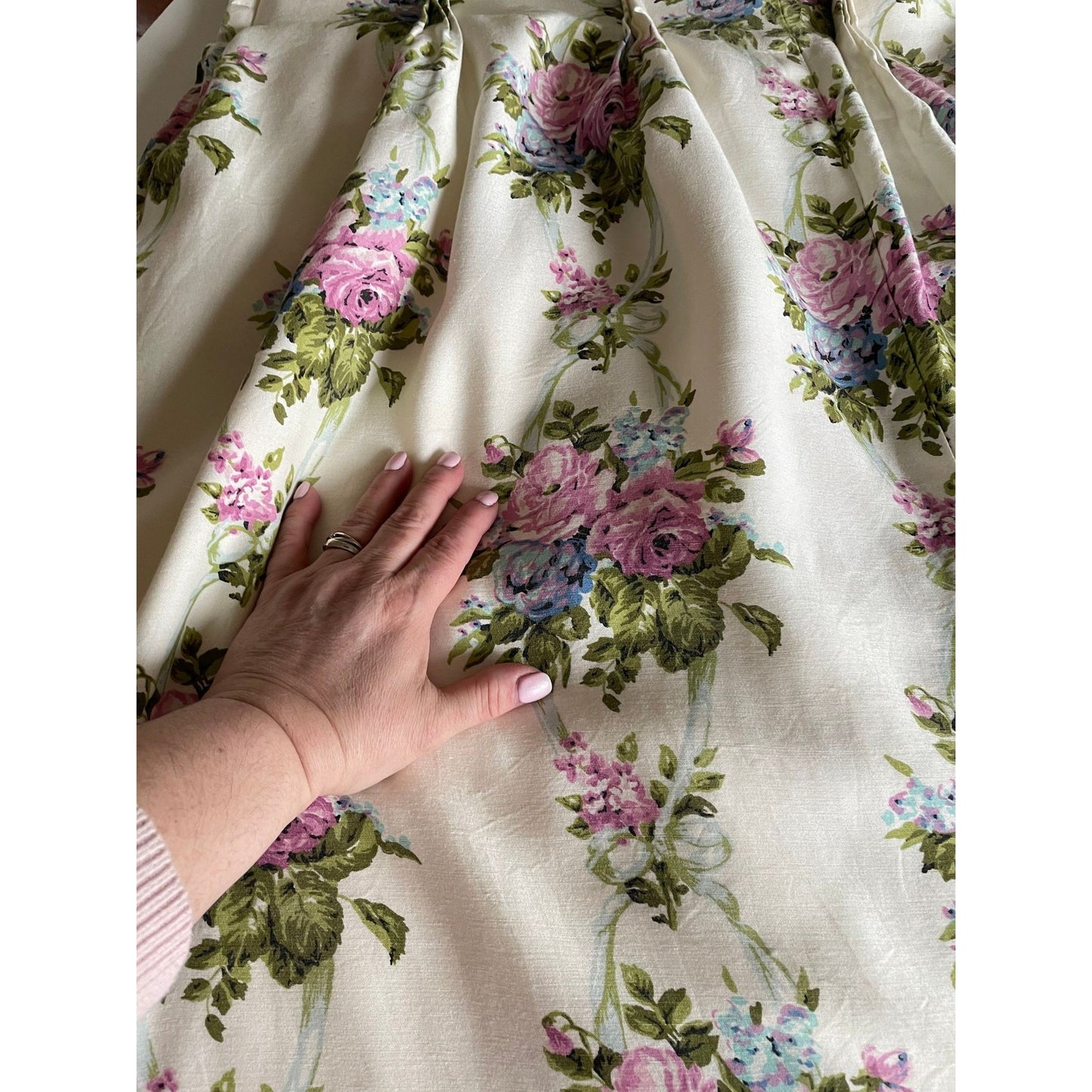 Vintage 70s pleated curtain