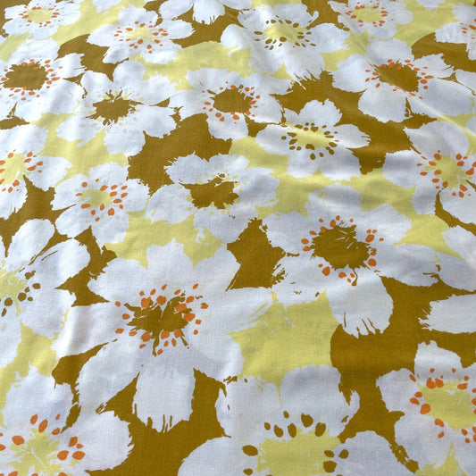 Vintage 70s flat sheet, twin size bed, Truprest