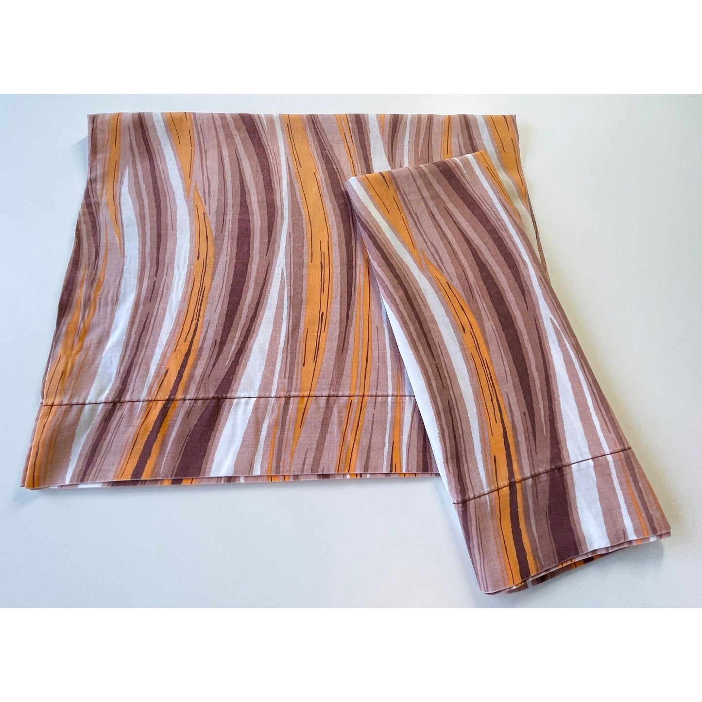 Vintage 70s pillowcases set, Wabasso