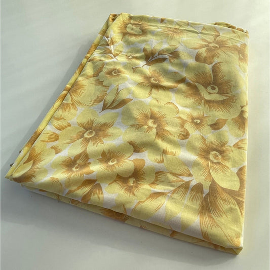 Vintage 70s fitted sheet, twin size bed sheet
