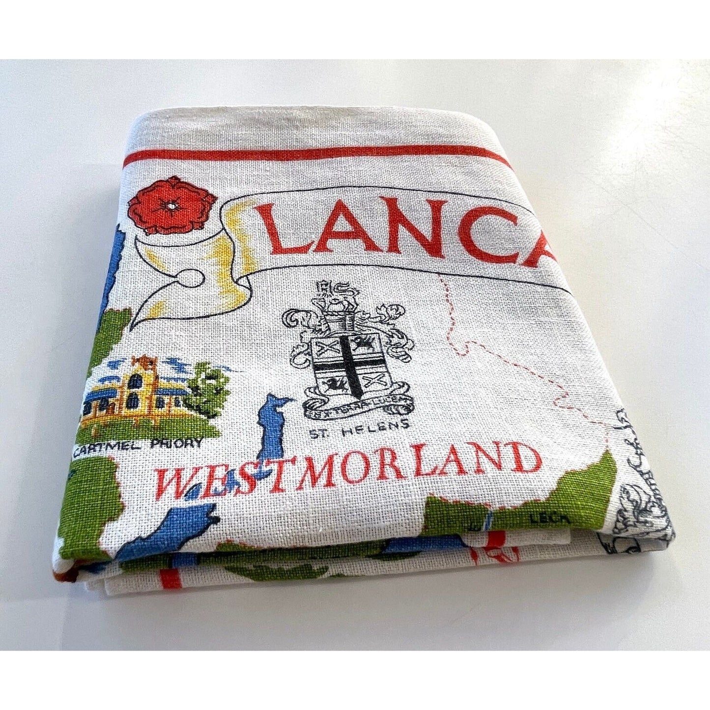 Vintage Lancashire tea towel, Ulster