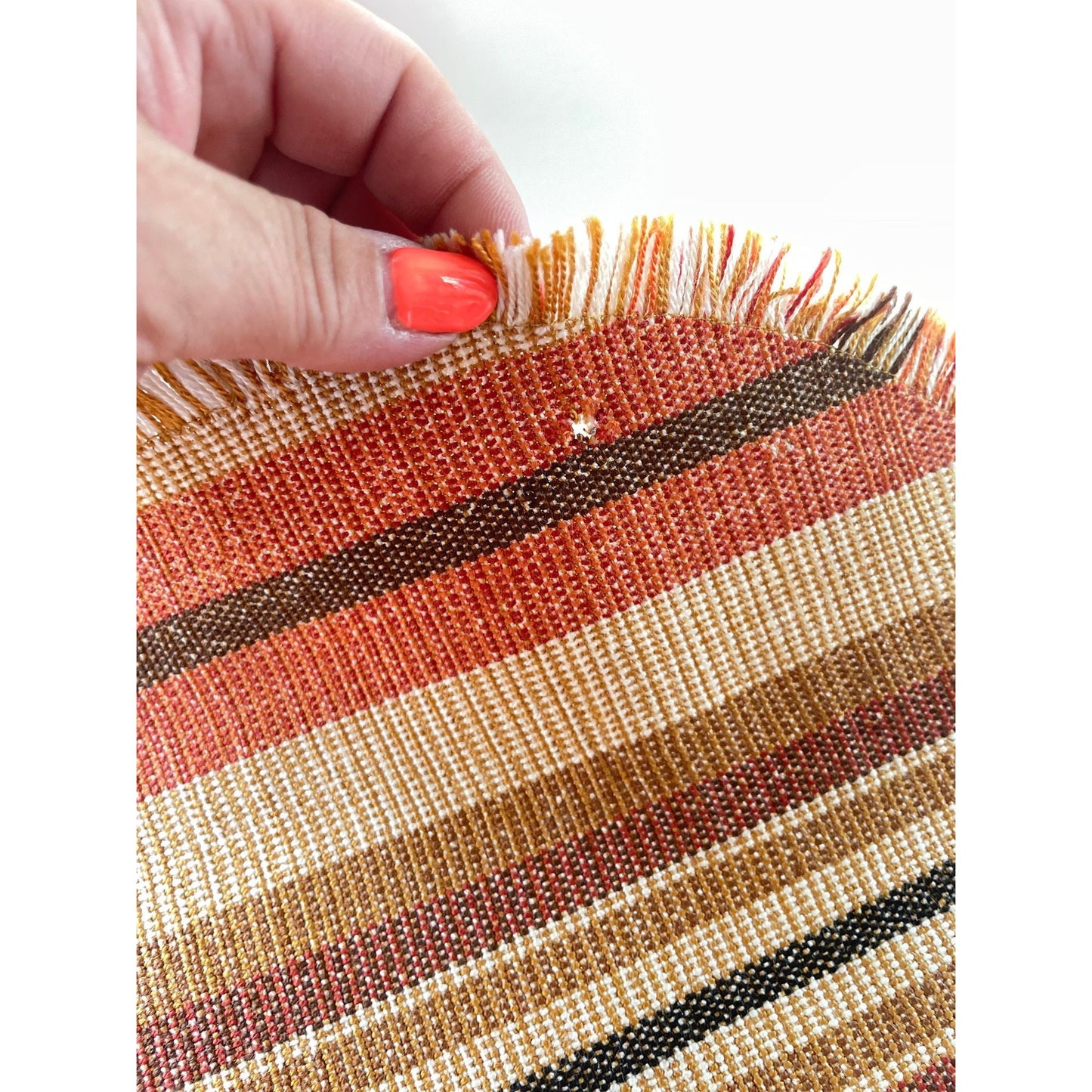 Vintage 80s woven placemats, brown, set of 4