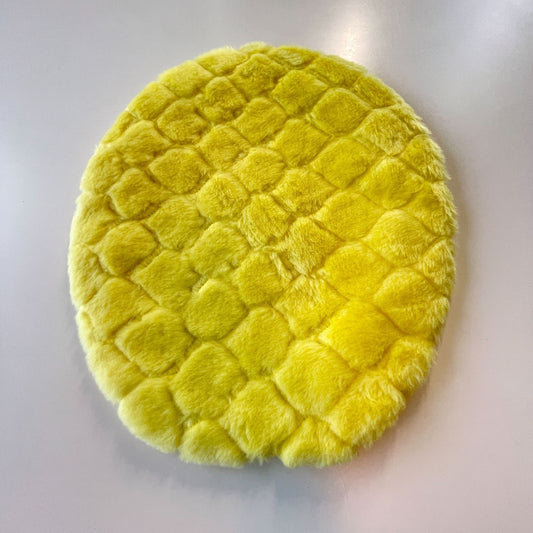 Vintage 70s bright yellow toilet seat cover