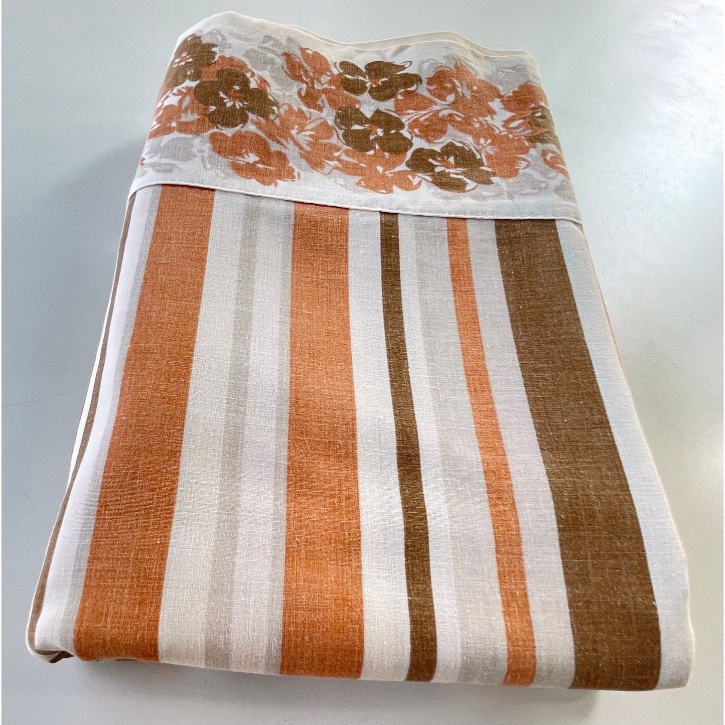Vintage 70s flat sheet, twin, double/full size, Truprest