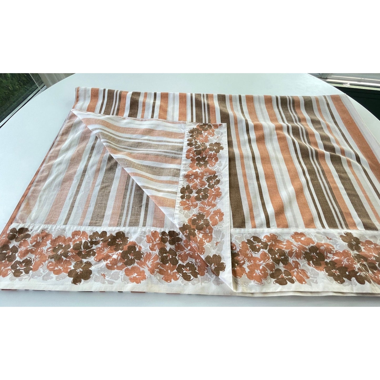 Vintage 70s flat sheet, twin, double/full size, Truprest