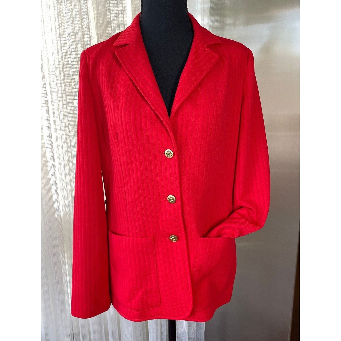 Vintage 80s blazer, red jacket, Hobnobber