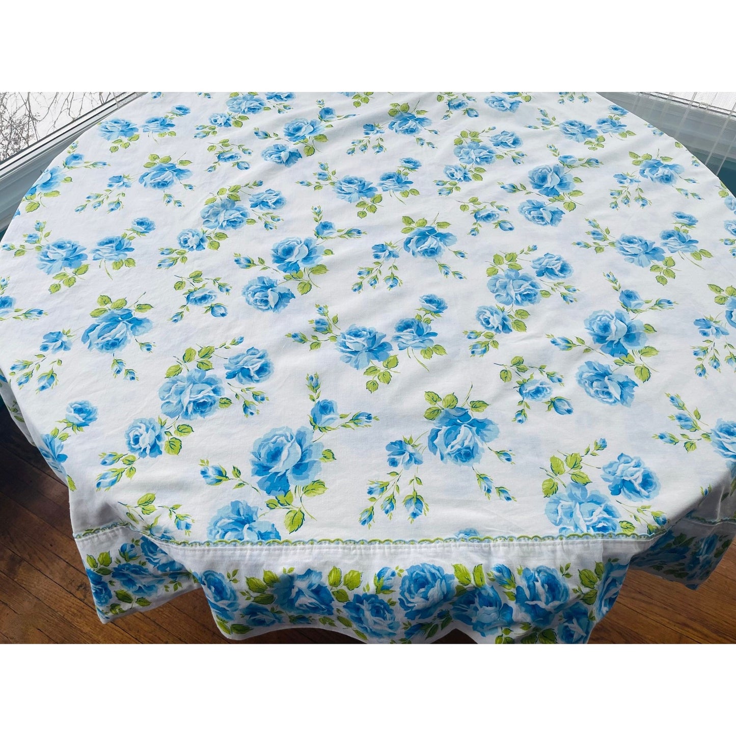Vintage 70s flat sheet, twin size bed, Wabasso