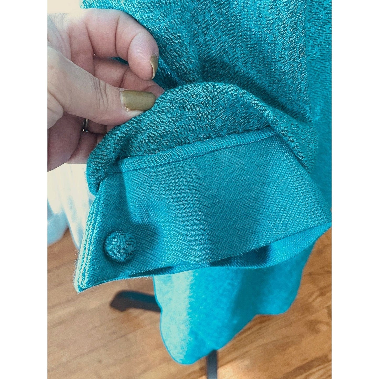 Vintage 1960s 3 pieces suit, 100% wool, teal jacket, top and straight skirt, AlJean