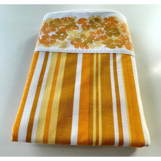 Vintage 70s bedding, double / full, fitted or flat sheet, double or twin size, TruPress