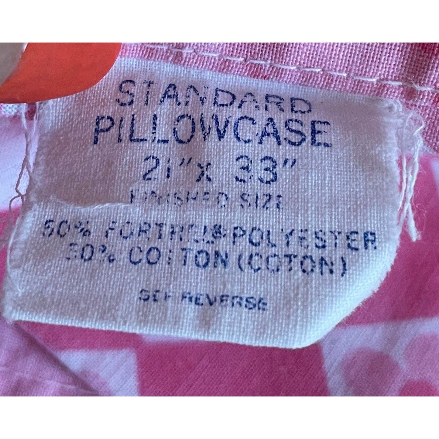 Vintage 70s pillowcases set, pink patchwork floral