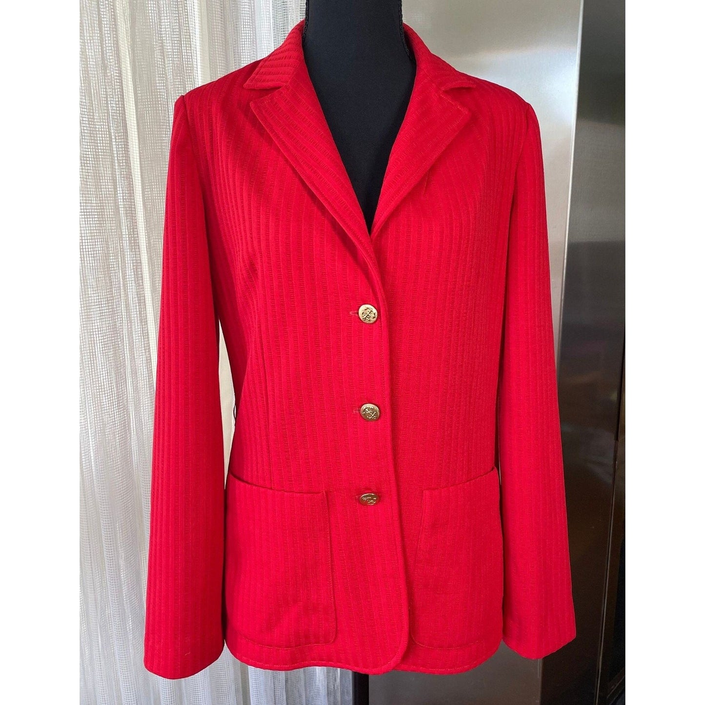 Vintage 80s blazer, red jacket, Hobnobber