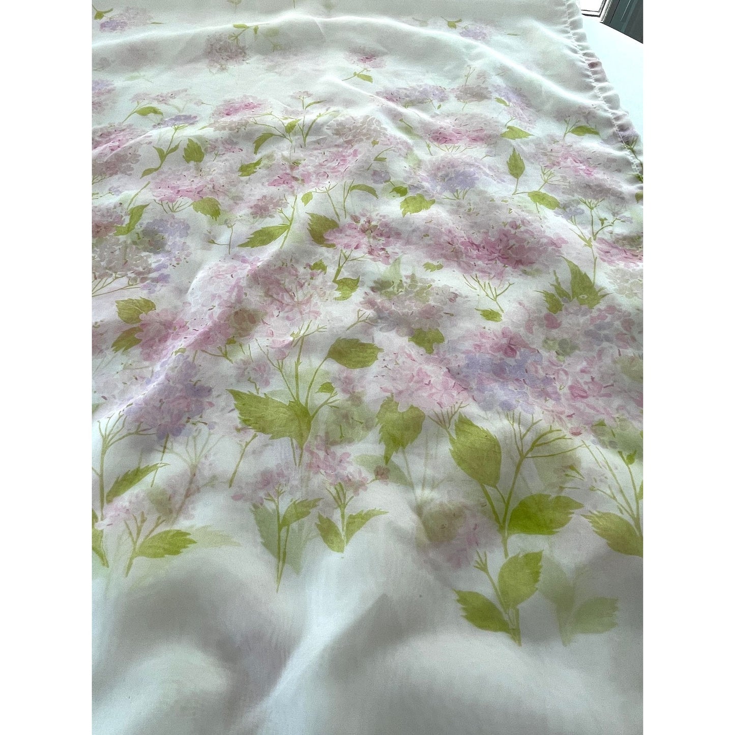 Vintage 80s shower curtain, pink floral
