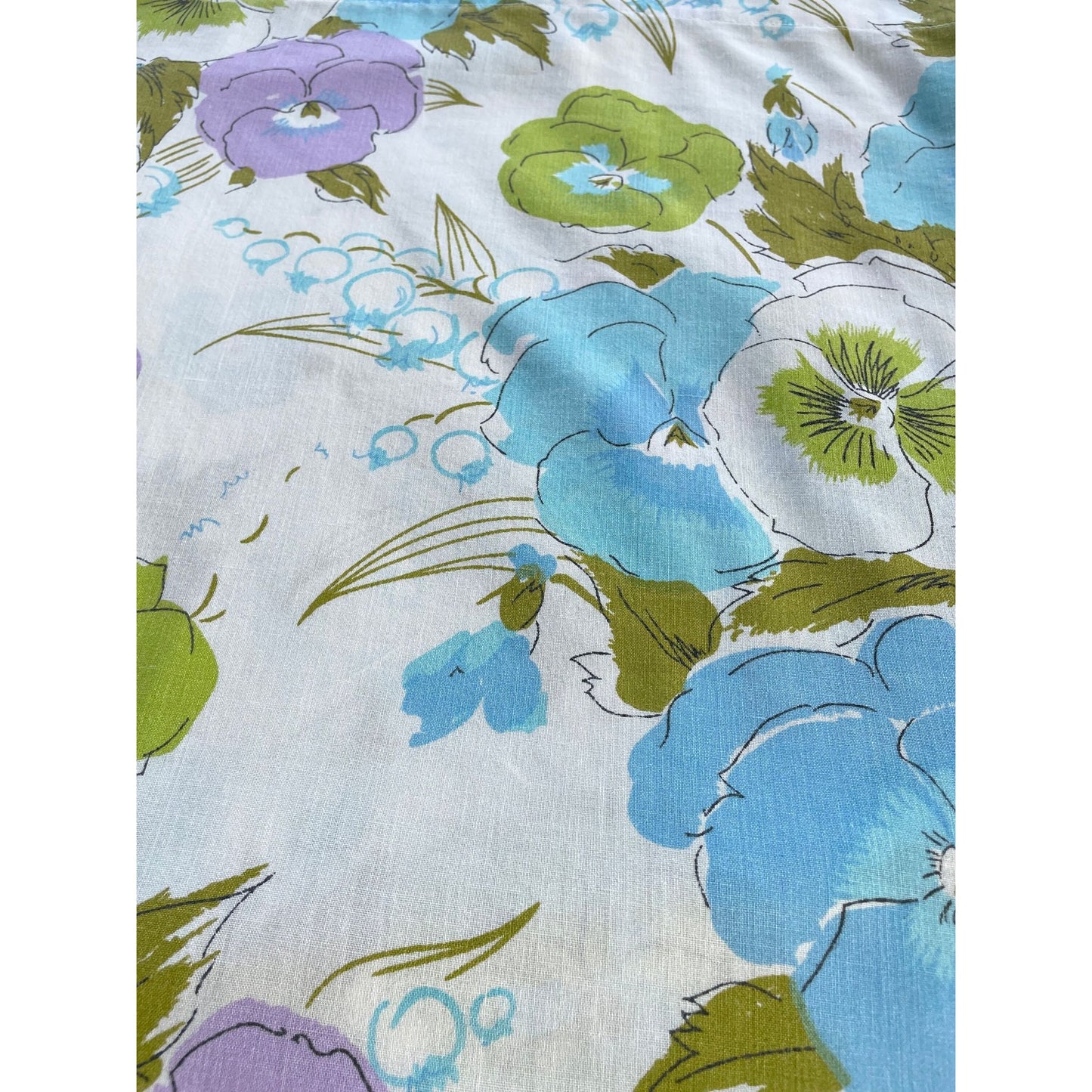 Vintage 70s flat sheet, Varitex, queen / double size, Varitex