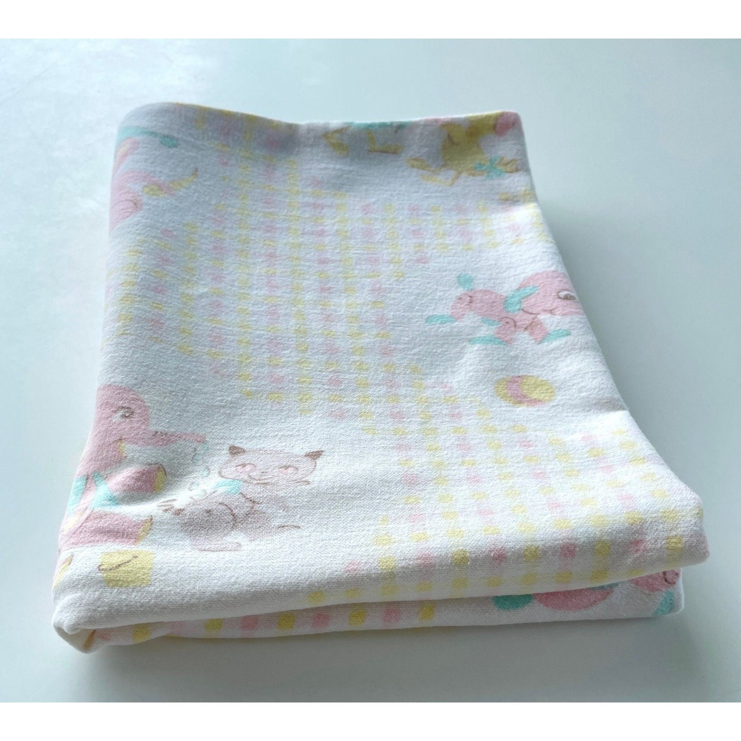 Vintage 60s flannel blankie pillowcase