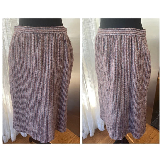 Vintage 80s skirt, wool blend tweed, Marjorie Hamilton