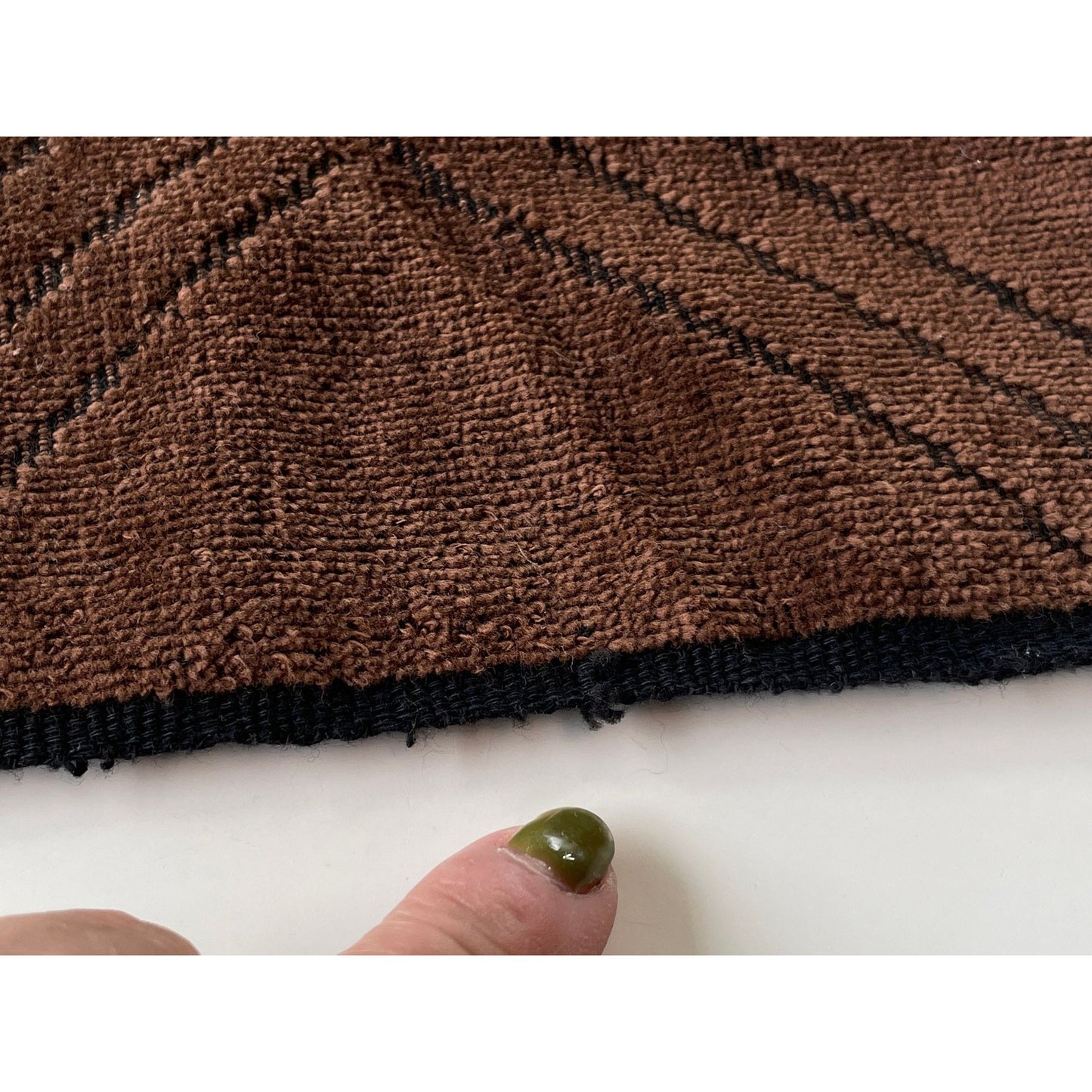 Vintage 80s bath towel and hand towel set, chocolate brown, Lady Pepperell