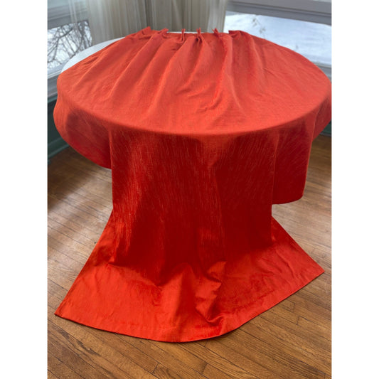 Vintage 60s orange pleated drape