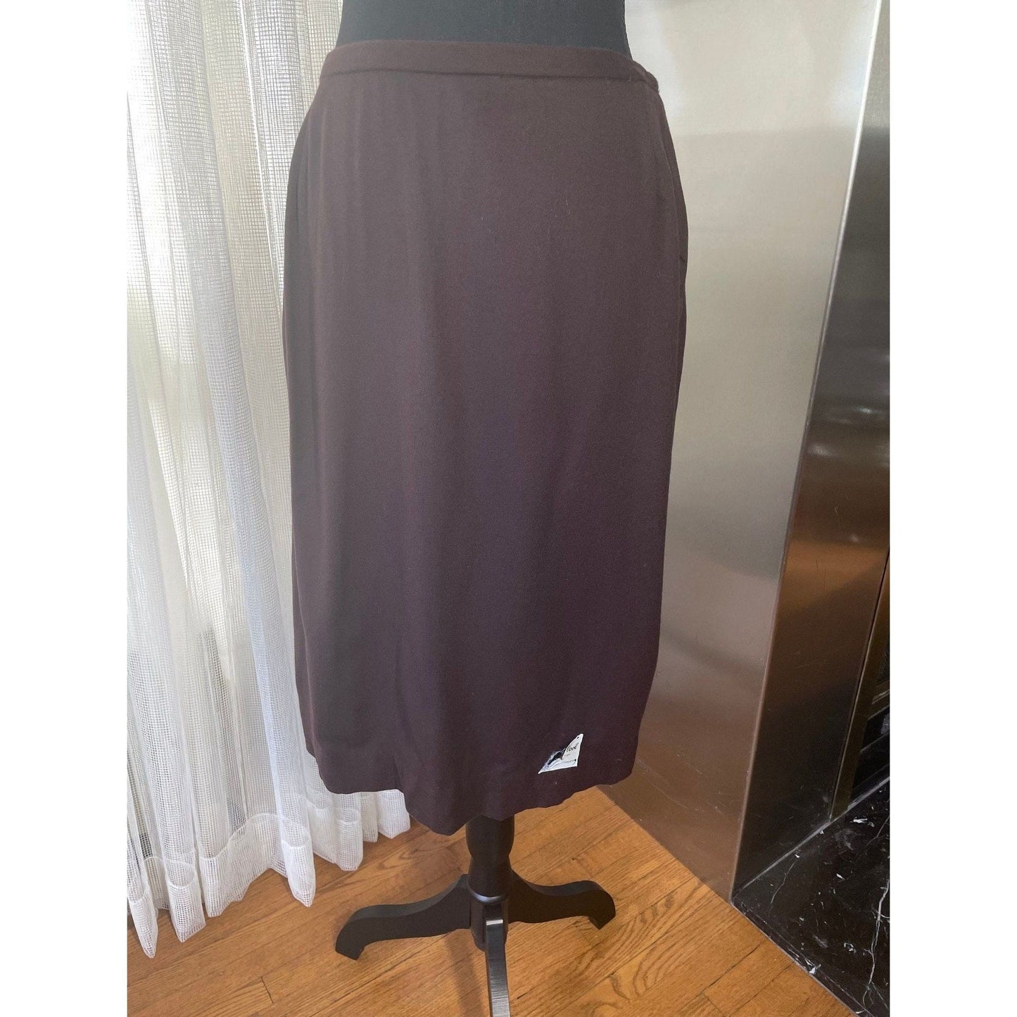 Vintage 1950s skirt, 100% wool, chocolate brown, Toni Lynn of Edmonton