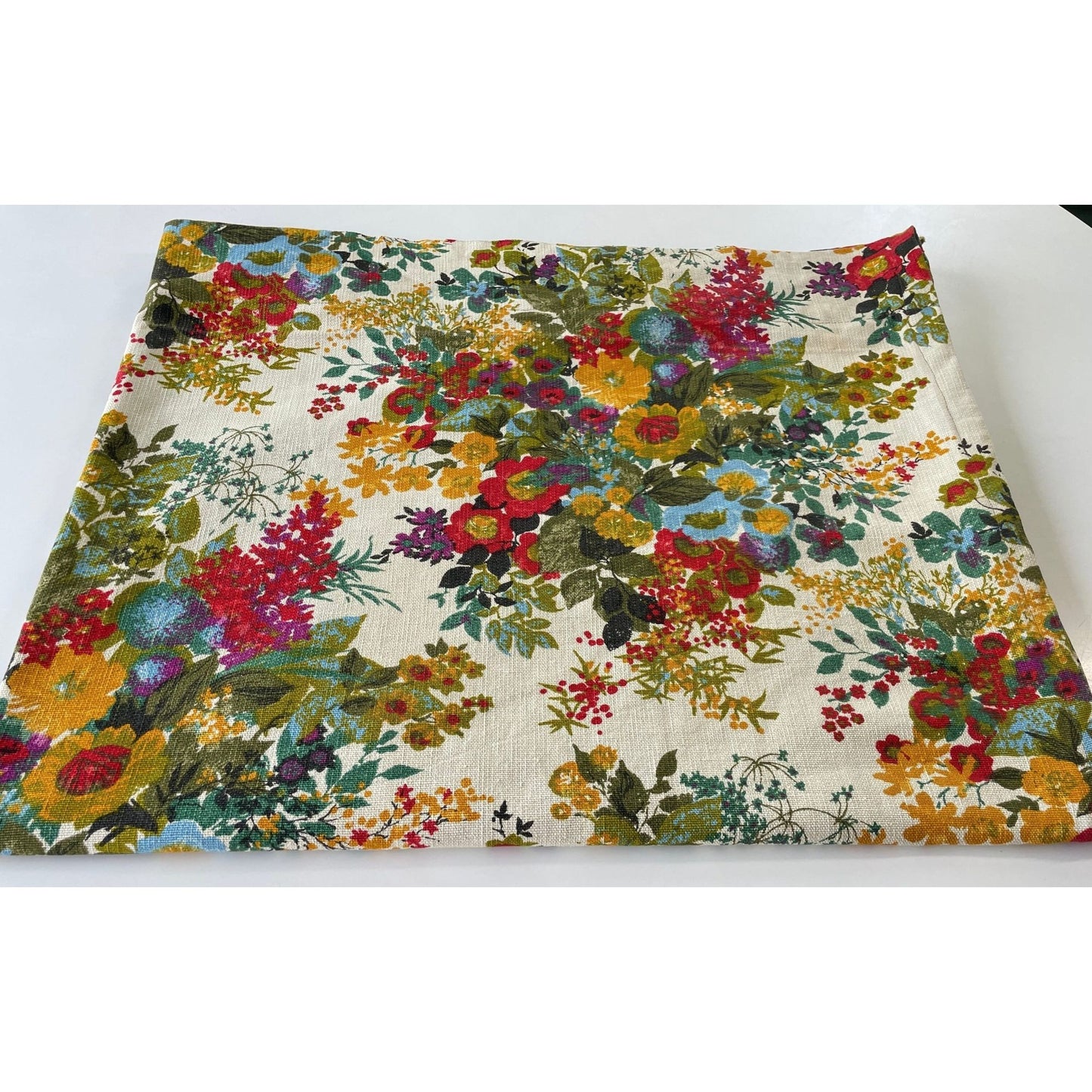 Vintage 60s floral curtain, single panel