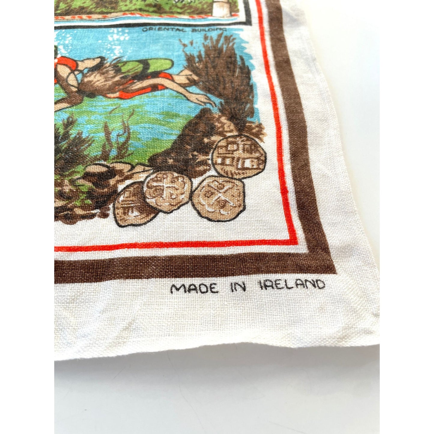 Vintage 60s Freeport Bahamas tea towel