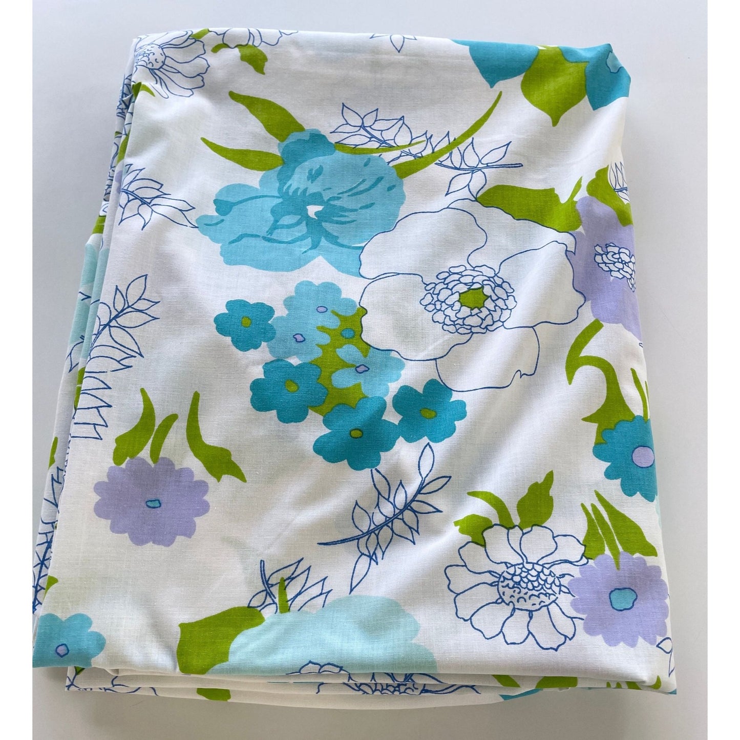 Vintage 70s fitted sheet, full / double size bed, TruPrest